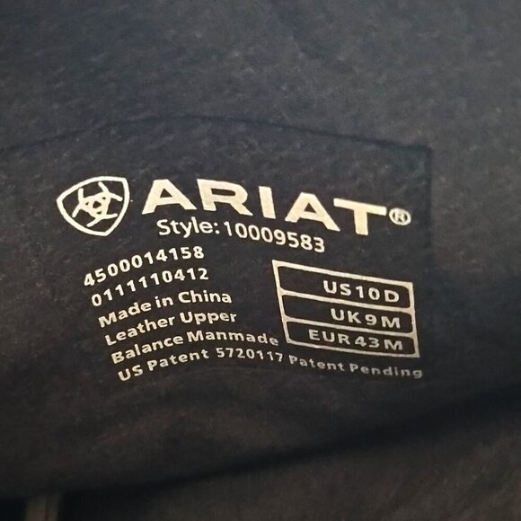 Ariat Mens Cowboy Western Boots Size 10 D Leather Beige Brown Green  10009583 - Picture 7 of 8